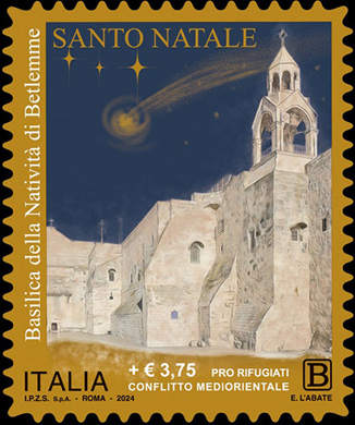 Natale : facciata della Basilica della Natività di Betlemme