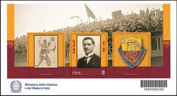 140° Anniversario della nascita di Italo Foschi - fondatore della   A.S. Roma - foglietto