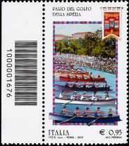 Le ricorrenze -  Il Palio del Golfo - La Spezia - francobollo con codice a barre n° 1676 
