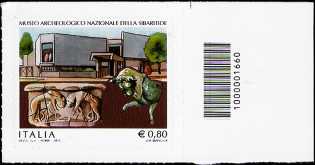 Museo Archeologico Nazionale della Sibaritide - francobollo con codice a barre n° 1660