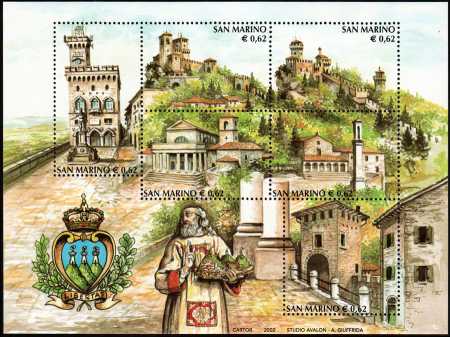 San Marino 2002 - Turistica - foglietto