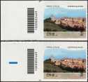 2024 - Turistica  50ª serie  -  Patrimonio naturale e paesaggistico -  I Borghi d'Italia : Codrongianos ( SS ) - coppia di francobolli con codice a barre n° 2469  a SINISTRA alto-basso