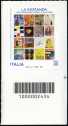2024 - Patrimonio artistico e culturale italiano - La Giocanda - francobollo con codice a barre n° 2434  in  BASSO a destra
