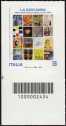 2024 - Patrimonio artistico e culturale italiano - La Giocanda - francobollo con codice a barre n° 2434  in  BASSO a sinistra