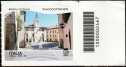 2024 - Turistica  50ª serie  -  Patrimonio naturale e paesaggistico -  I Borghi d'Italia : Pescocostanzo ( AQ )  - francobollo con codice a barre n° 2467  a DESTRA  in  alto