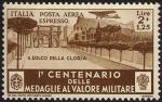 Posta Aerea - Centenario della istituzione delle Medaglie al Valor Militare - Arco di Costantino,  «il solco della gloria»