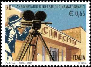 70° Anniversario degli Studi Cinematografici di Cinecittà - Roma - ingresso della sede storica
