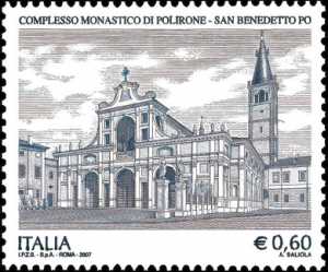 Patrimonio artistico e culturale italiano - Complesso Monastico di Polirone - San Benedetto Po - facciata dell'Abbazia