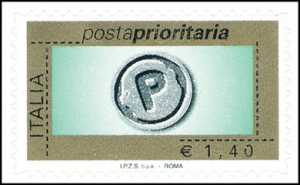 Posta prioritaria - tipi precedenti senza millesimo e senza etichetta - 1,40 €