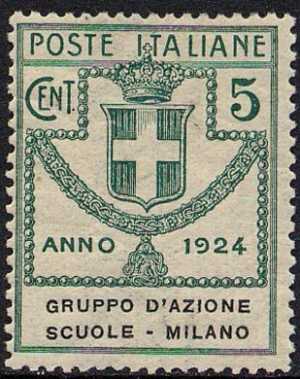 1924 - Enti Semistatali - Regno - Gruppo D'Azione Scuole Milano