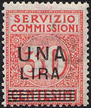 1925 - SERVIZIO COMMISSIONI - Regno - francobolli del 1913 soprastampati