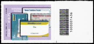 Italia 2011 - Risparmio postale - valore 0.75 - codice a barre n° 1436