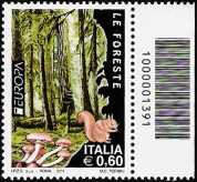 Italia 2011 - Europa - 56ª  serie - Foreste - codice a barre n° 1391