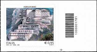 Forte di Bard - francobollo con codice a barre n° 1781
