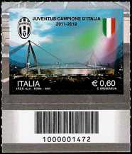 Italia 2012 - Juventus campione d'Italia 2011-2012 - codice a barre n° 1472