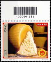 Italia 2011 -  «Made in Italy» - formaggio Parmigiano- codice a barre n° 1386