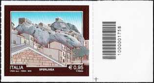 Turistica -  43ª serie emissione : - Sperlinga  ( EN ) - francobollo con codice a barre n° 1758