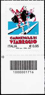  Il carnevale di Viareggio - francobollo con codice a barre n° 1716