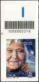 2022 - Margherita Hack : Centenario della nascita - francobollo con codice a barre n° 2210 in  ALTO  a sinistra