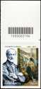 2022 - Giuseppe Mazzini : 150° Anniversario della scomparsa - francobollo con codice a barre n° 2196 IN  ALTO    a destra