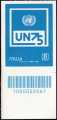 2020 - O.N.U.  - Organizzazione delle Nazioni Unite - 75° della fondazione - francobollo con codice a barre n° 2061 in BASSO a destra